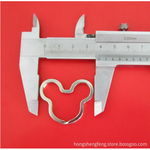 Factory Supply Metal Flat Micky Mouse Split Ring